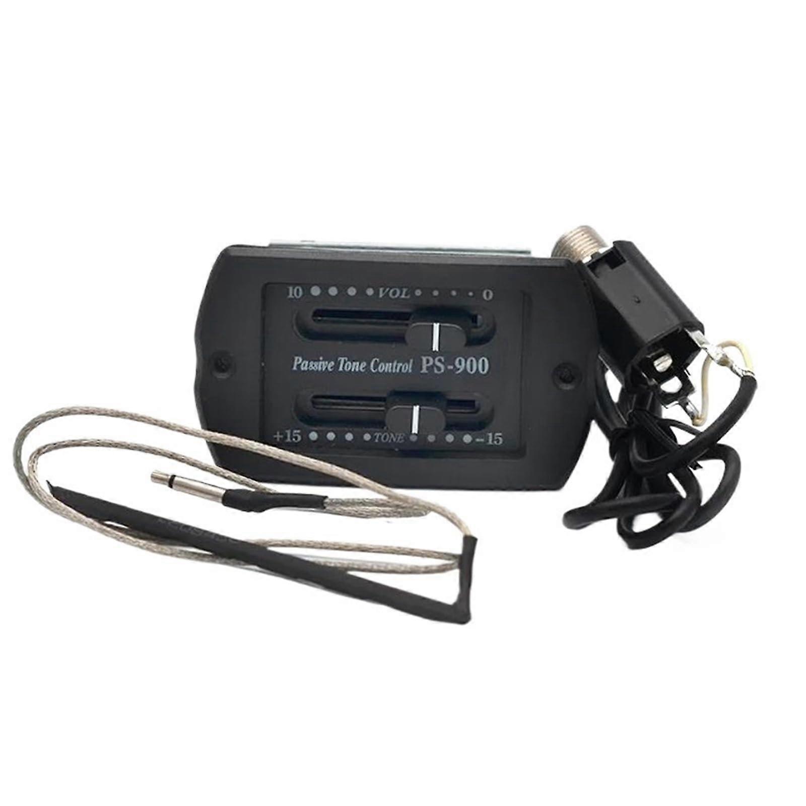 Acoustic Guitar Pickup with Piezo Sensor, Under Saddle Install, Volume and Tone Control, Low Feedback