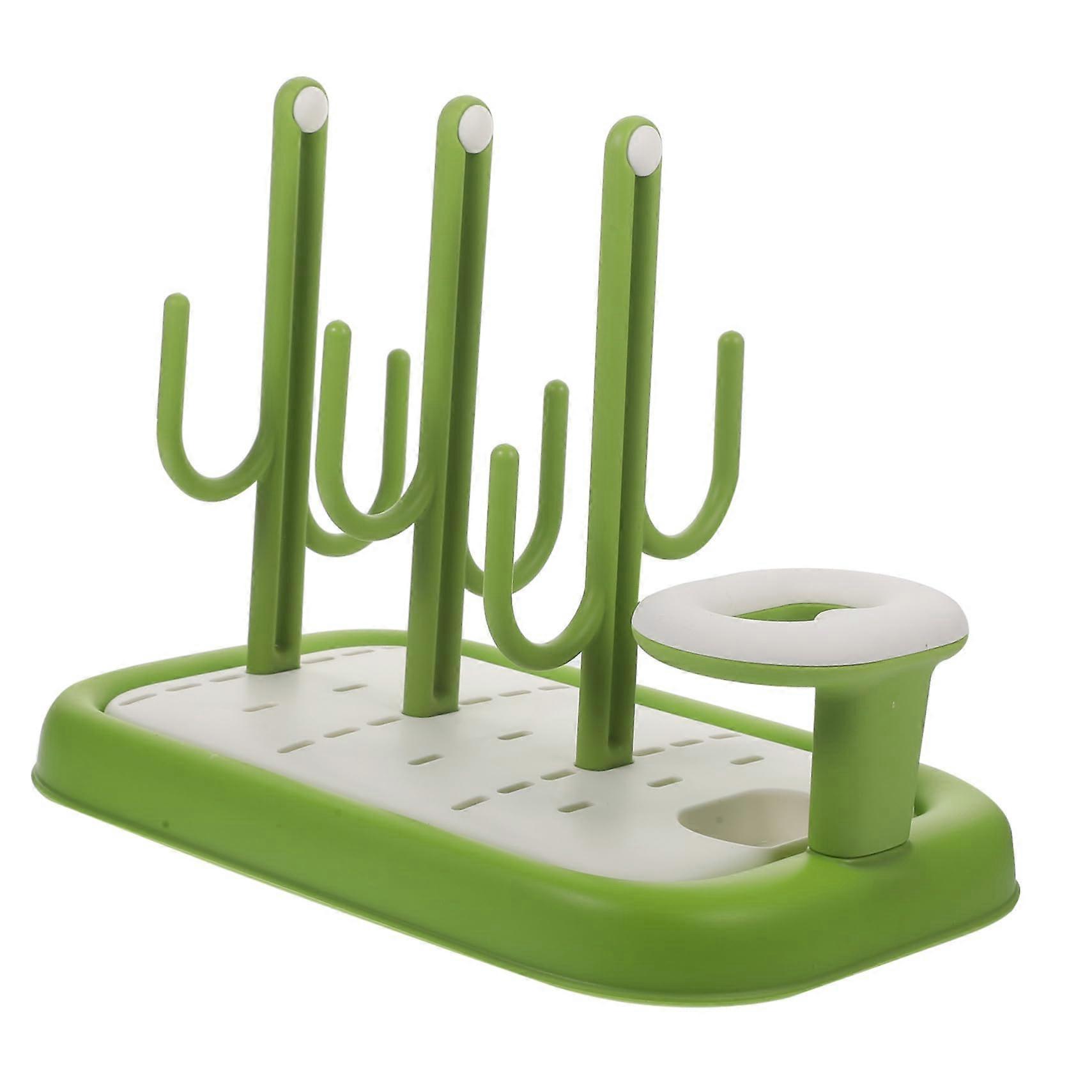 Bottle Drying Rack with Upright Column Design, Large Capacity Mug and Cup Holder for Countertop