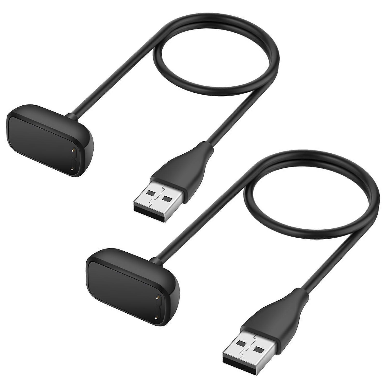 2 Pack Charger Cable 3.3ft USB Magnetic Charging Cord for Fitbit Charge 6 5 Luxe Replacement