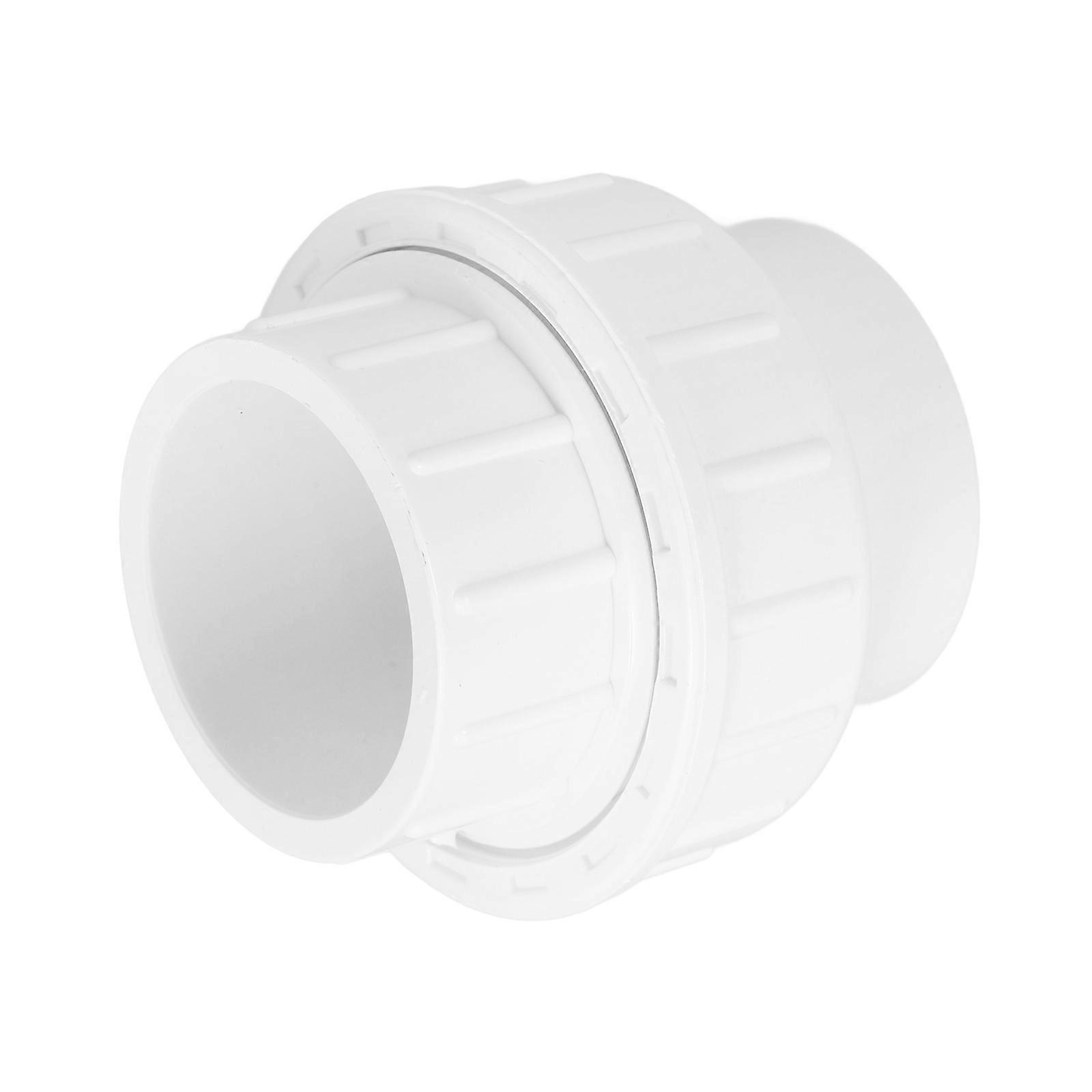 White PVC Pipe Coupling Adapter for Water and Drainage 1 Unit