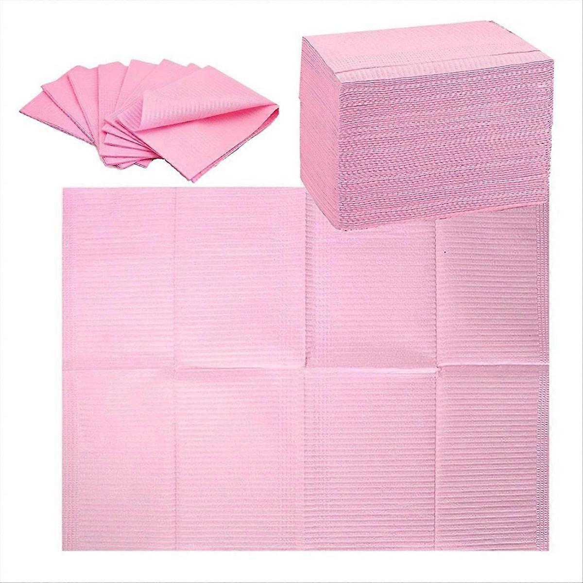 125 PCS Descartáveis Nail Art Toalhas de Mesa Mat 13 X 17 polegadas rosa