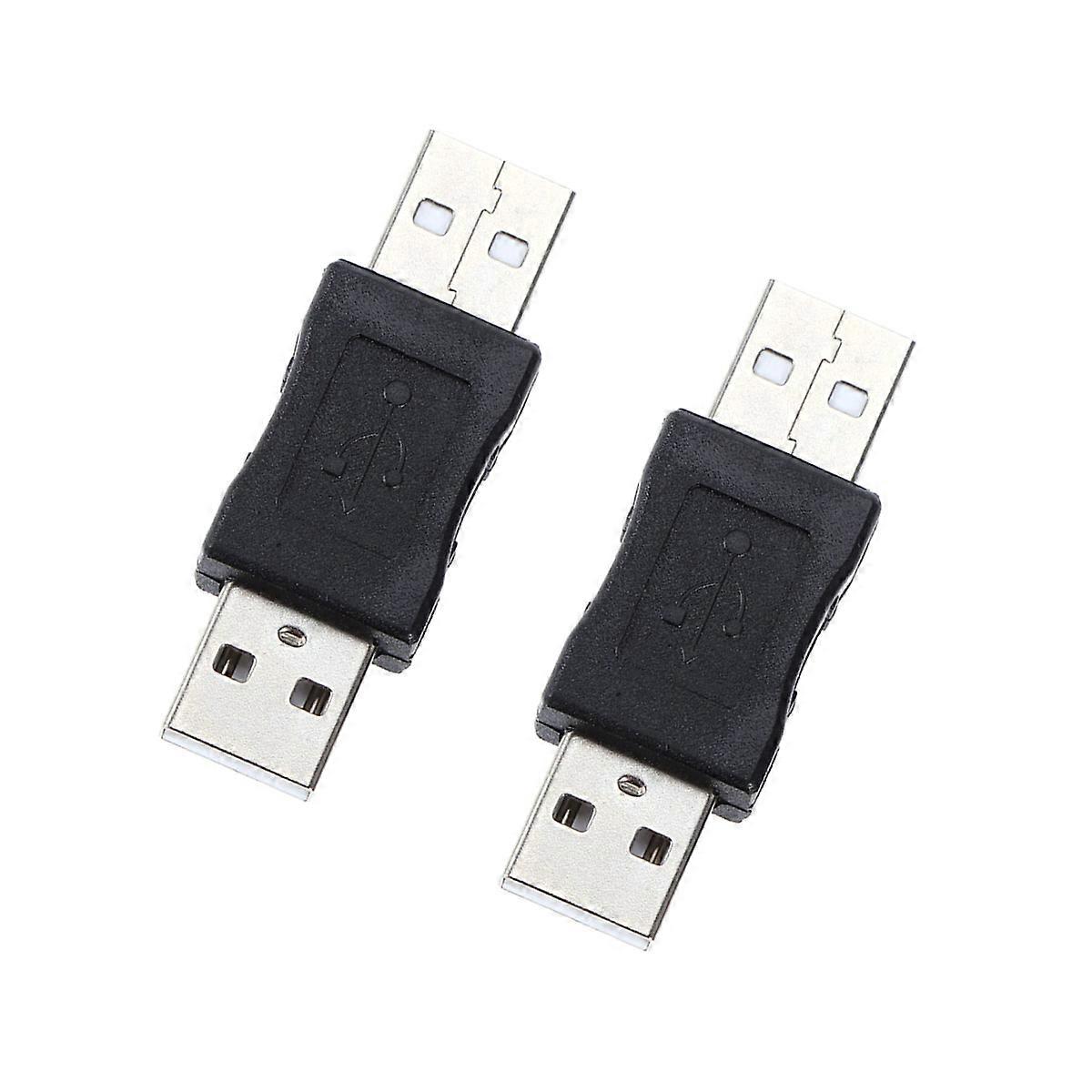 USB-Stecker 2.0 Doppelkopf-Adapter 8er-Pack Schwarz