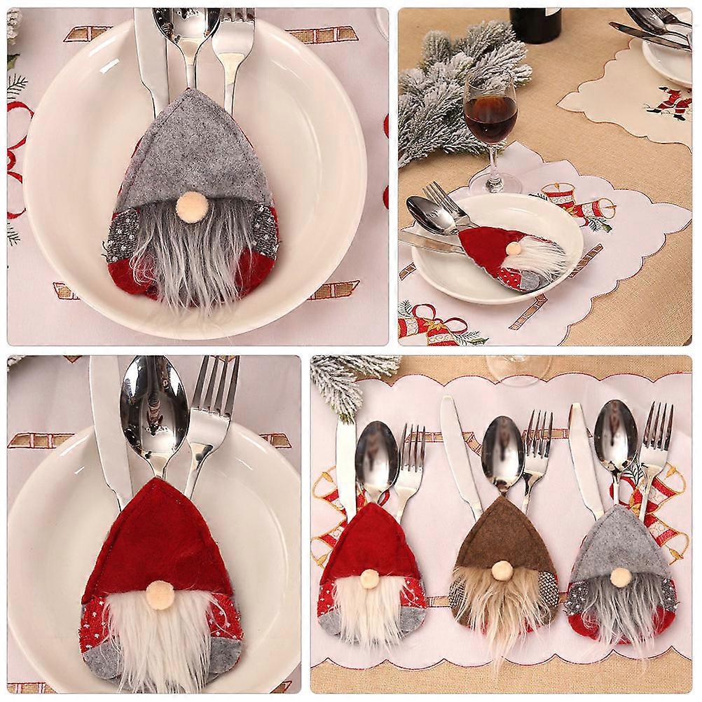 Christmas Tableware Cover Fork Set for 6Pcs Holiday Silverware
