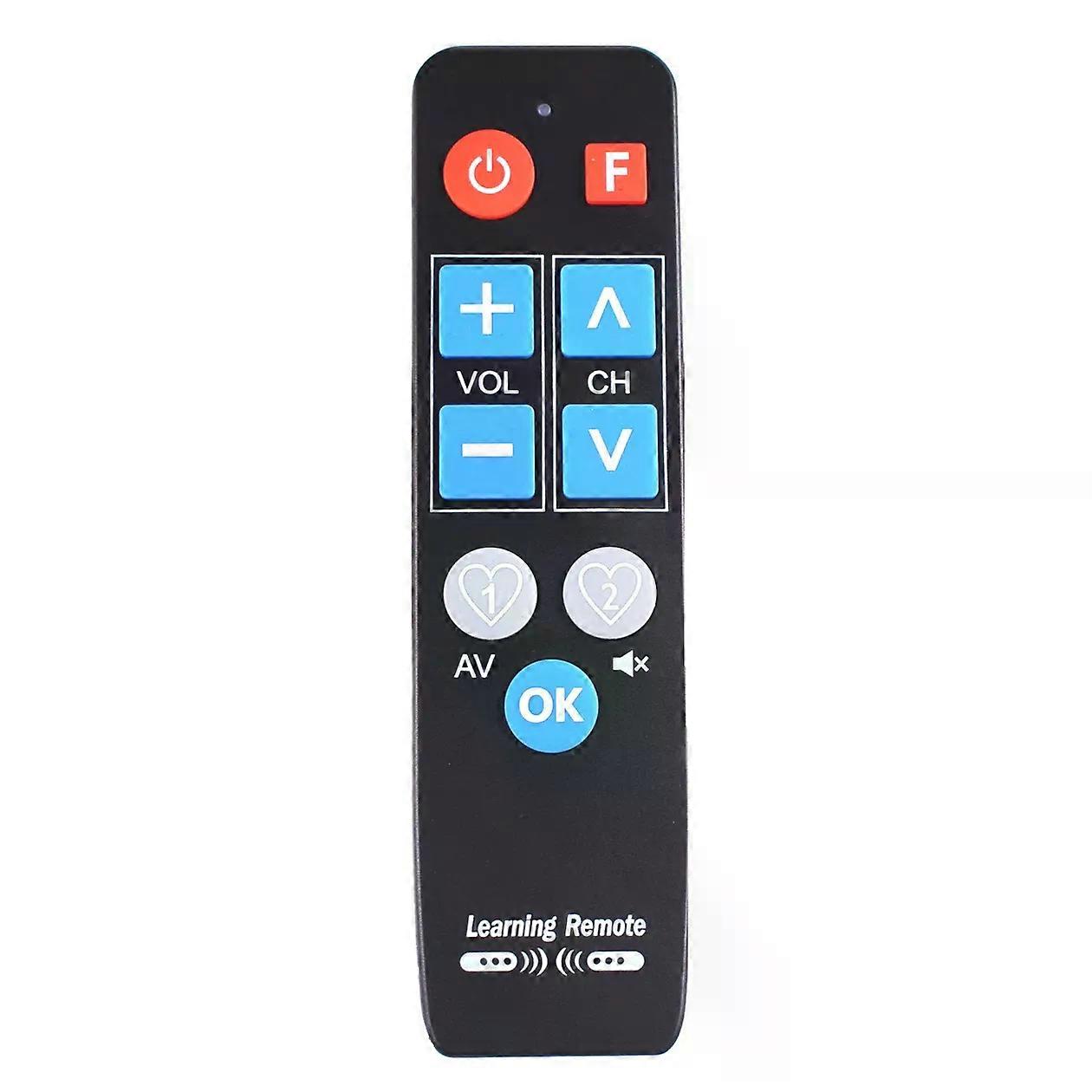Big Button Universal TV Remote (Black) Simple Easy to Use,