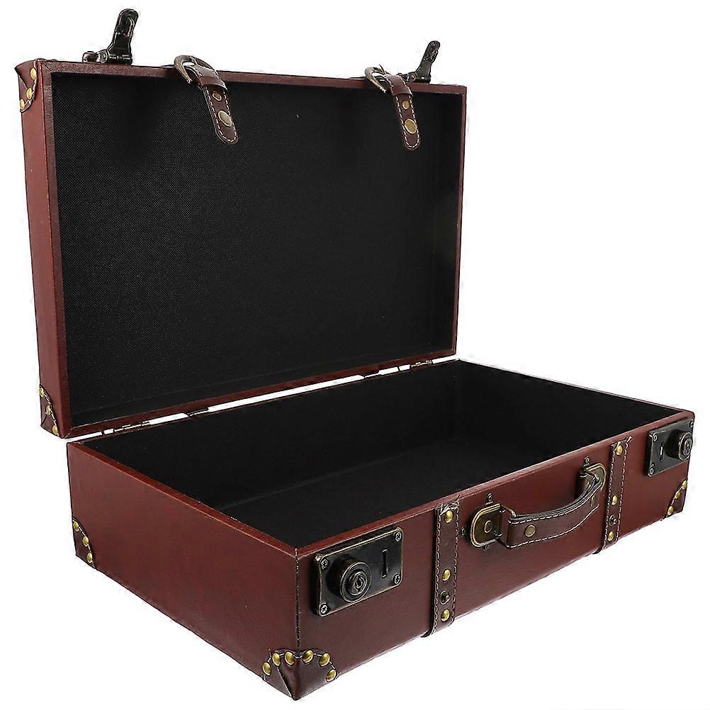 Retro Suitcase Ornament Decorative Storage Box for Storage Function