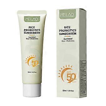 Rice Probiotics Sunscreen Lotion SPF50+ PA++++ 50ml, Lightweight Sun Relief Cream, Non-Greasy Sunscreen for Face & Body, Perfect Under Makeup for Wome