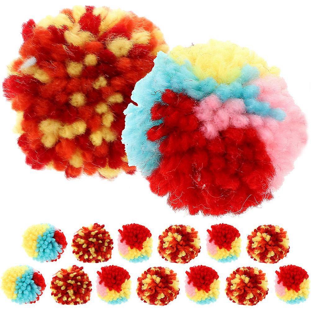 40Pcs Cat Plush Ball Toy for Scratching Assorted Color Interactive Pack