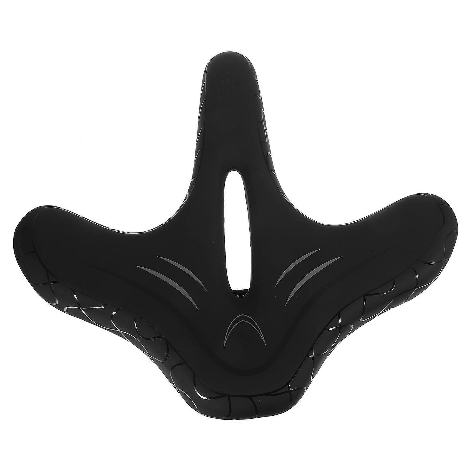 Zwart breed fietszadel