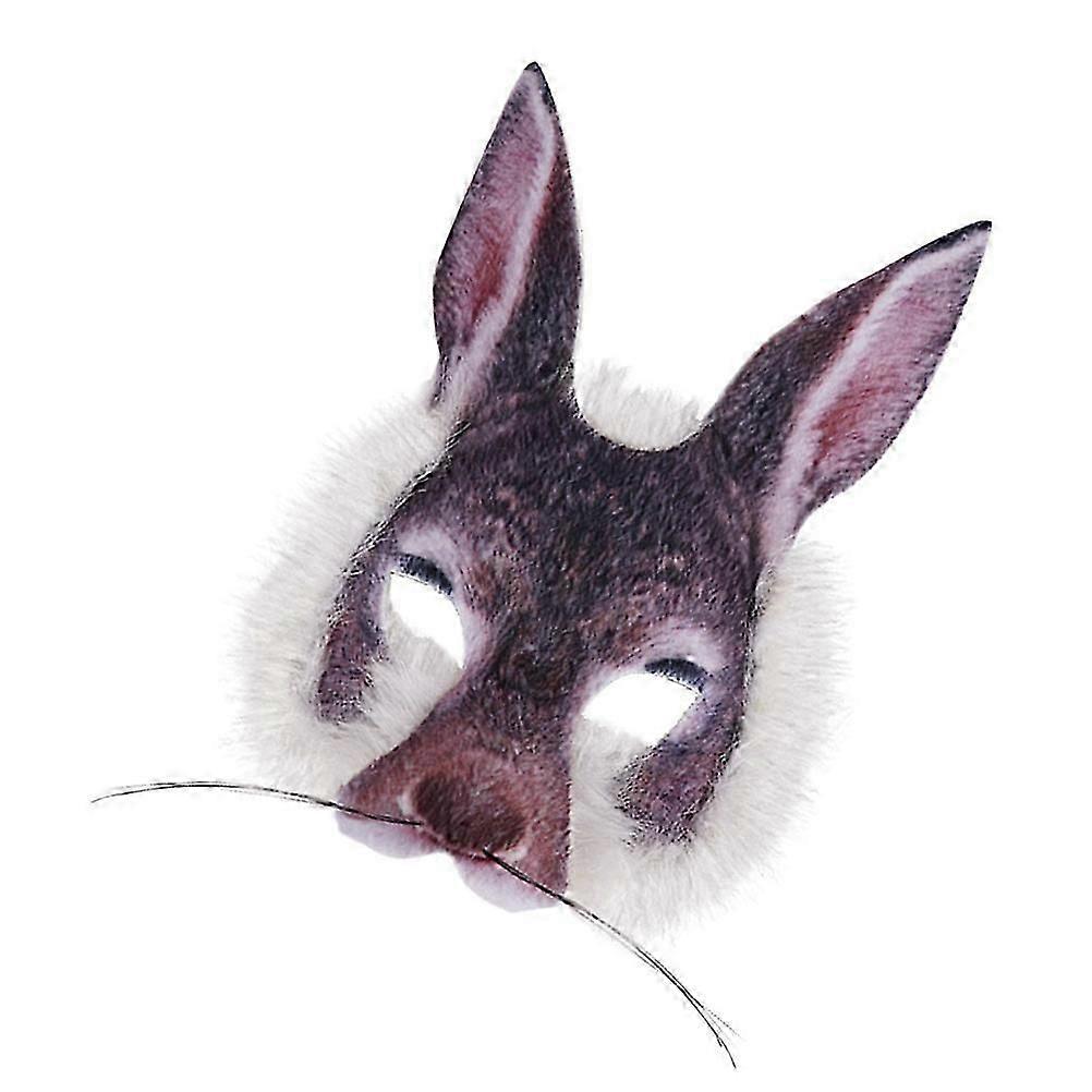 Rabbit Pattern Animal Mask, PVC Non-Woven, 1Pc
