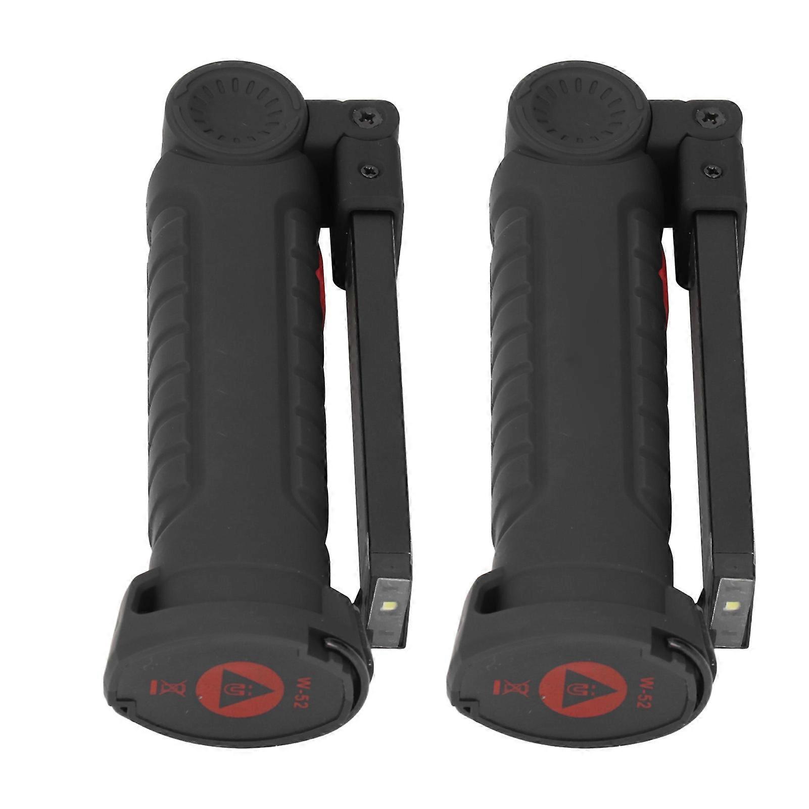 2Pcs Rechargeable LED Work Light with Magnetic Base Outdoor Multi Functional Portable Foldable COB Worklight Grill Light