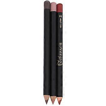 Matte liplinerpotlood voor een strakke lipcontour, 3 stuks, waterdicht, diverse kleuren.