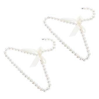 Dekorative Kleiderbügel, Haustieraccessoire für Zuhause, 2 Stück, weiß, Metall/Kunststoff