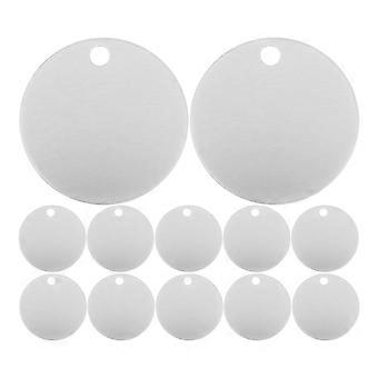 25pcs Aluminum Round Blank Tags for DIY Engraving Dogs ID Tags Unfinished Name Tags Dog Collar Pendant Tags Blank Dog Tags