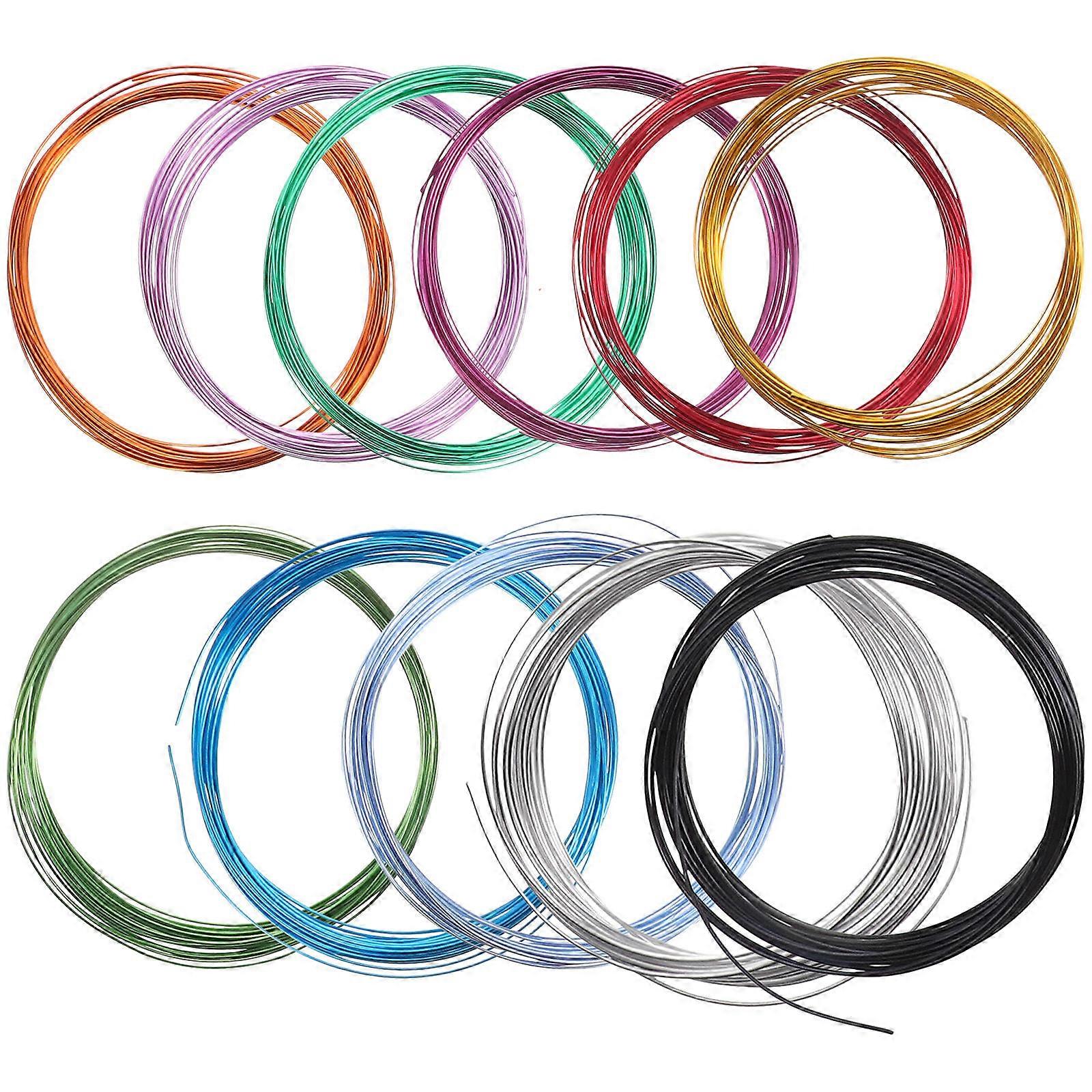 Multi-Function Aluminum Wire For Crafting DIY Projects With Assorted Colors 12 Rolls