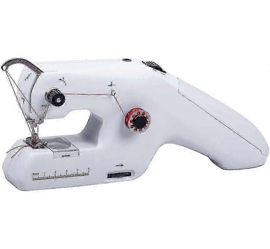 Mini Portable Electric Sewing Machine, White - Double Thread, Dual Power, Beginner-Friendly
