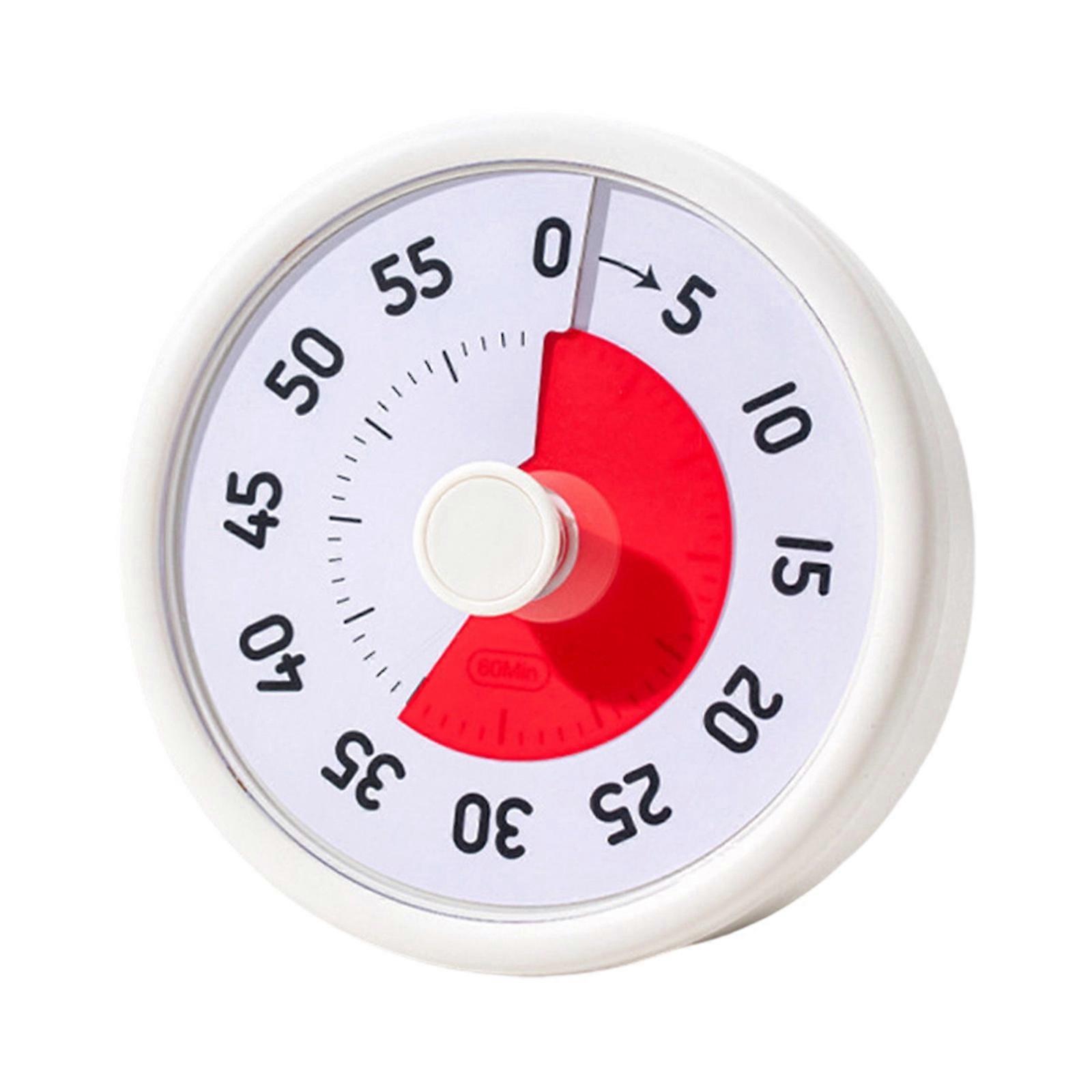 User Friendly Visual Timer Plastic Count Down Timer For Cooking Training Studying Time Management Tool  pearl white