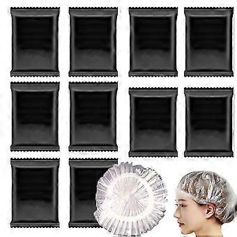 10PCS Individually Wrapped Disposable Bathing Cap Shower Caps, Plastic Waterproof Elastic Hair Bath Caps,Multi-Purpose Travel Perfect for Treatment, S