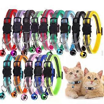 1Pack Reflective Cat Collars Quick Release Safety Bell Kitten ID Tag Adjustable