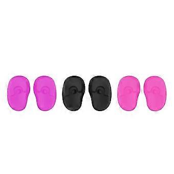 Protetores auriculares ovais para cabeleireiro, ideais para viagens, na cor roxa (6 pares).