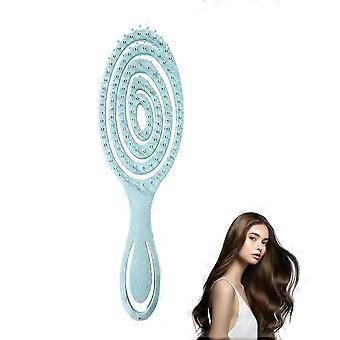 Pente de palha de trigo para cabelo - Escova massageadora para o couro cabeludo - Design ergonômico