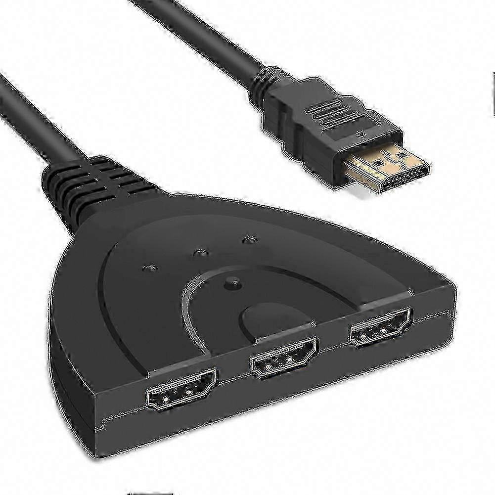 3-Port HDMI Switch Splitter 1080p HD compatible with Multiple Devices