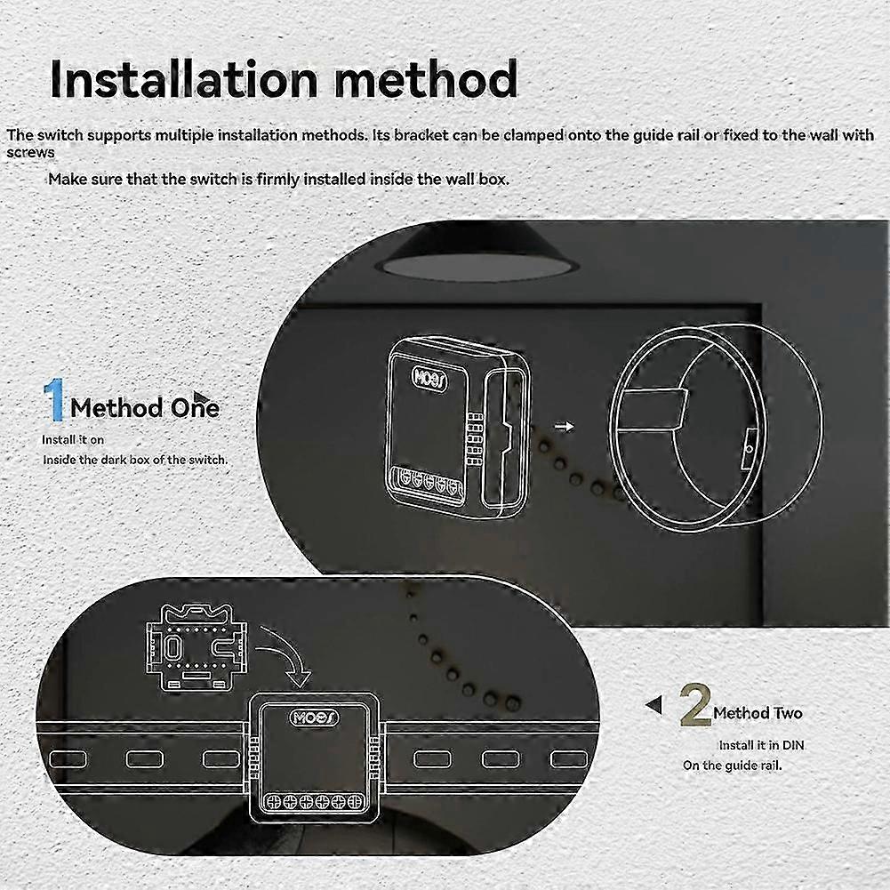 MOES Zigbee Smart Switch Module Voice Control with for Alexa/Google Home Timer Function 3 Switch