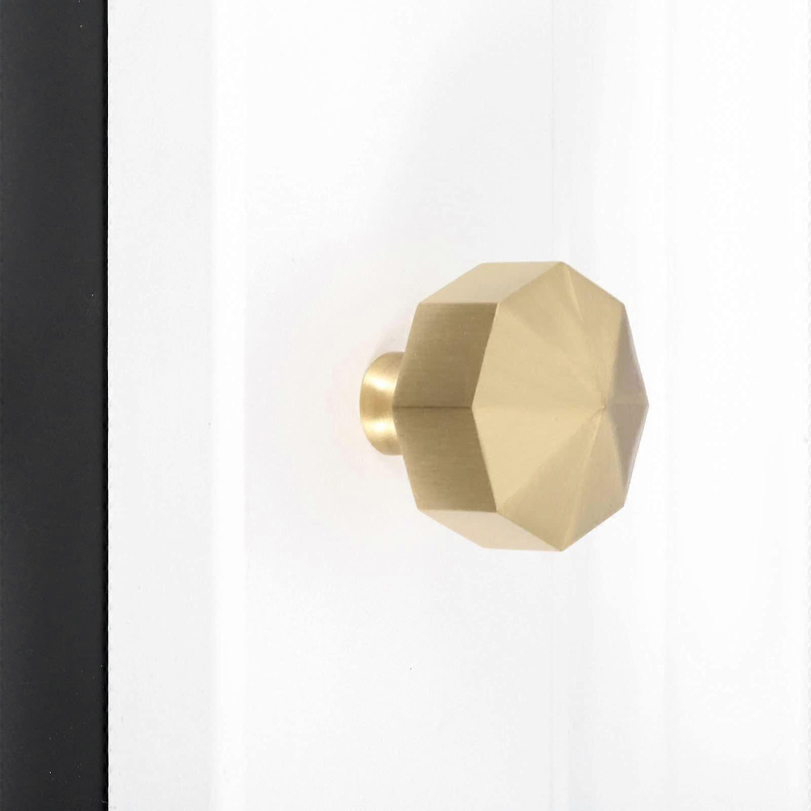 Copper Octagon Door Drawer Knob Round Drawer Handle Solid Copper Pull Handle For Wardrobe Drawer Cupboard