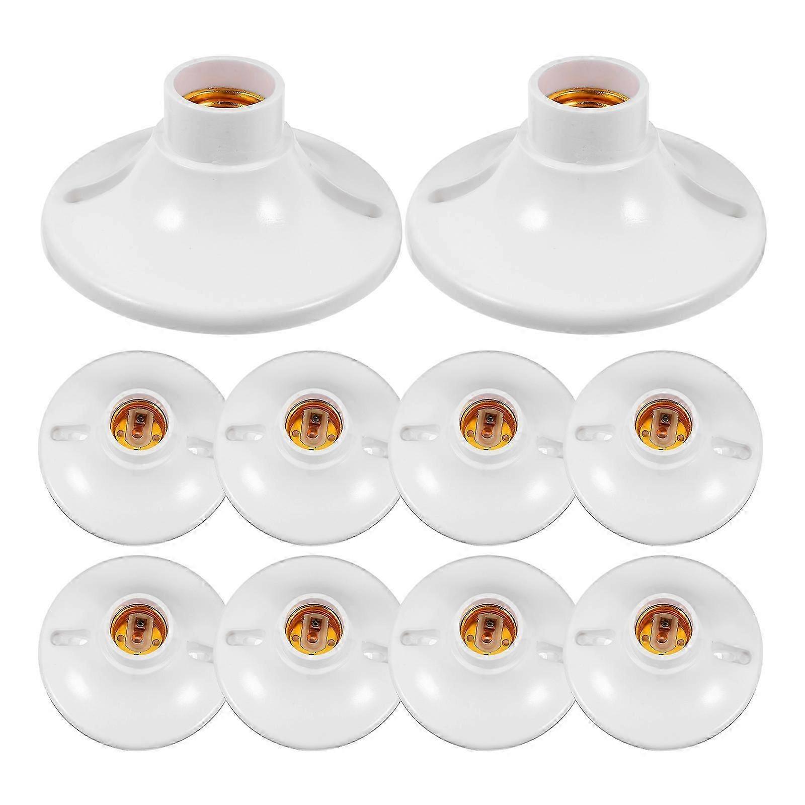 10pcs Ceiling Light Fitting E27 Lamp Bulb Socket Bulb Socket Holder Replacement