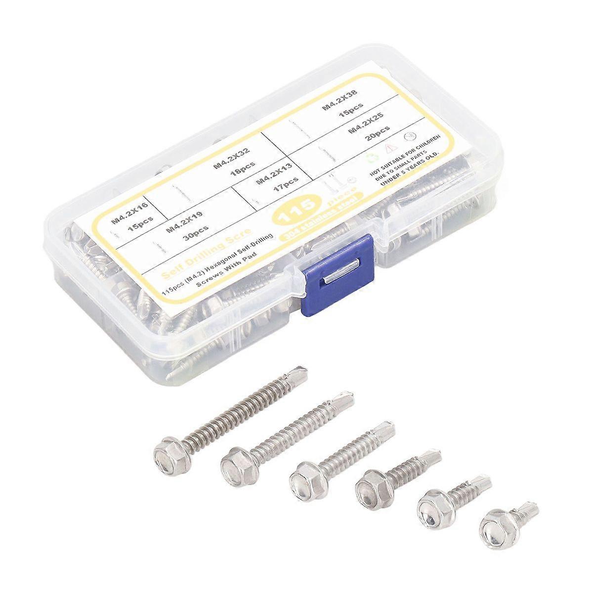 Self Drilling Screws 115PCS M