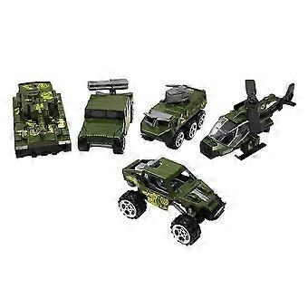 Fire Truck Model Mini Military Vehicles Model for Kids Playing 5Pcs Set DU