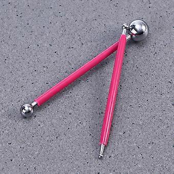 10 stks Stylus Tools Set keramische klei indrukking Tools Dot schilderen Tool Set DIY Clay Aardewerk Modellering Kit (roze)