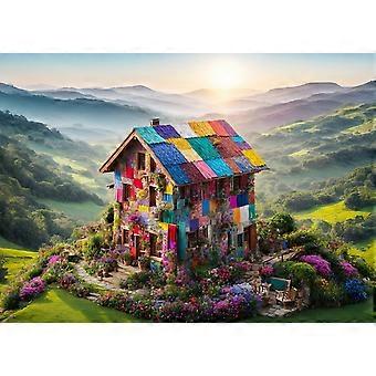 Jigsaw Puzzles for Adults Puzzle for Adults Puzzle-Vividly Colored Cottage in Mountainous Landscape SQZ1132