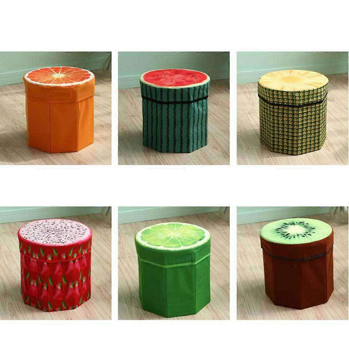 Creative Fruit Folding Storage Box for Sitting with Pineapple Shape