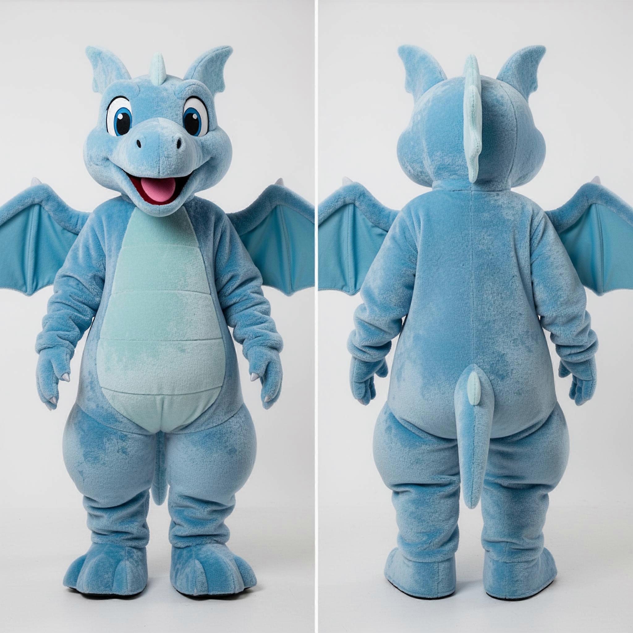 MASTICOT Sky Blue Plush Pterodactyl Mascot