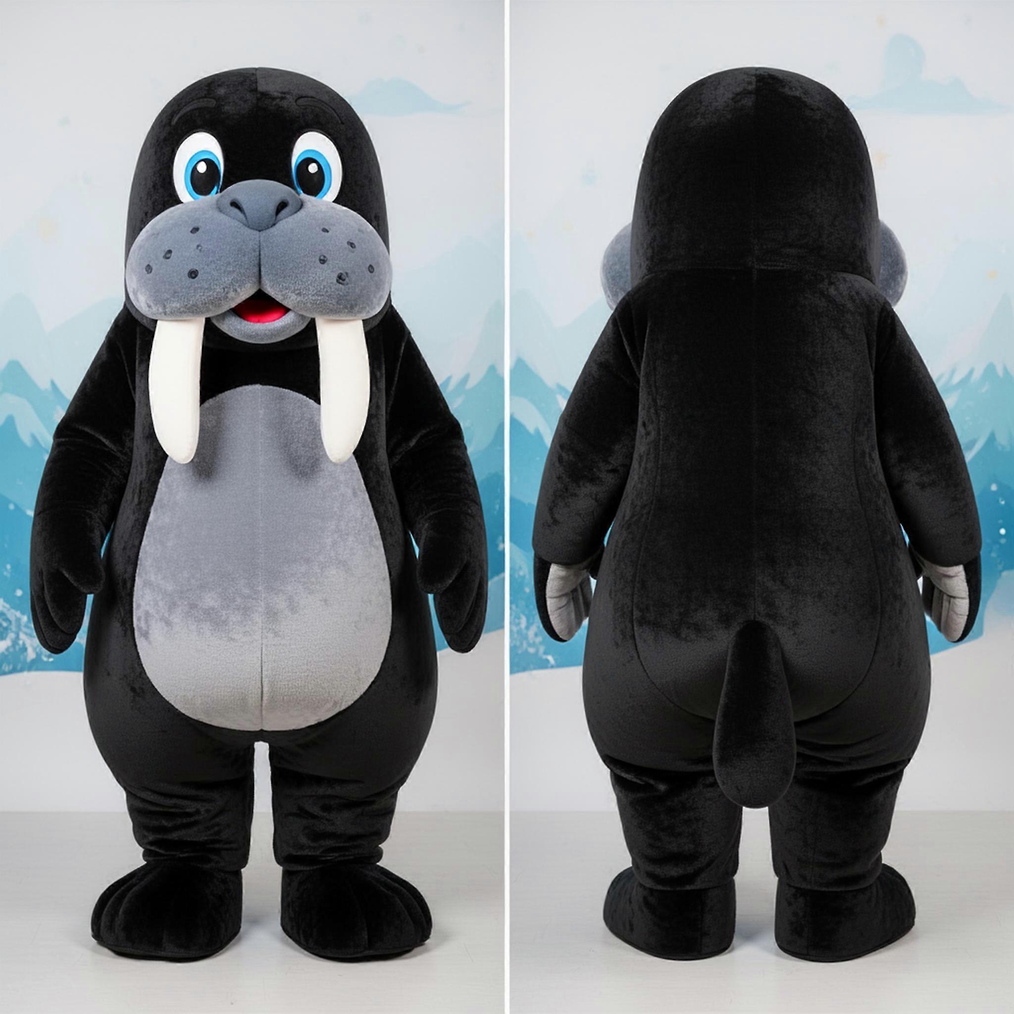 MASTICOT Velvety Black Walrus Mascot