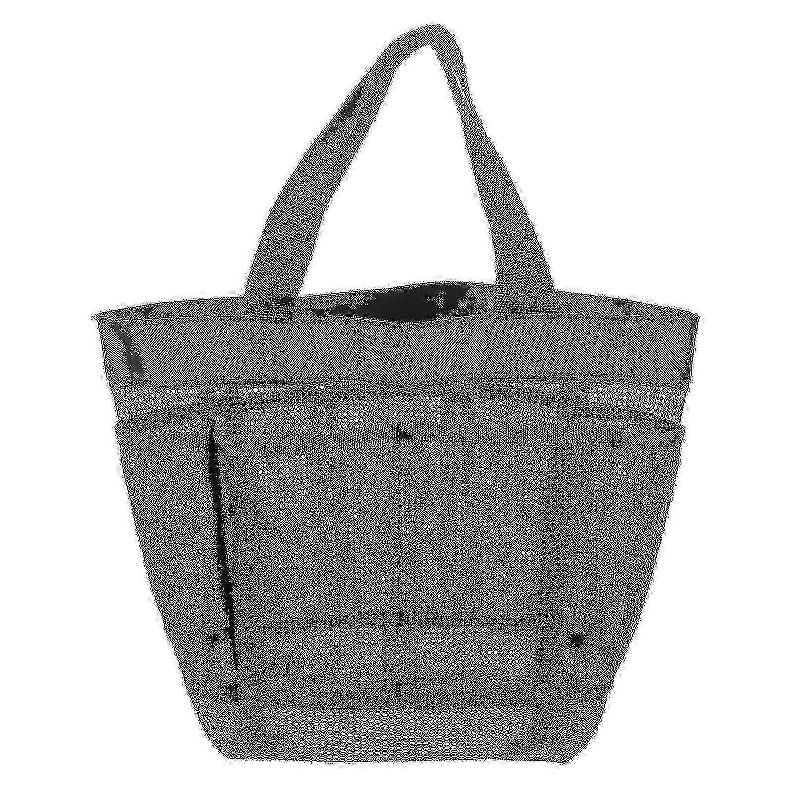Black Nylon Mesh Beach Bag