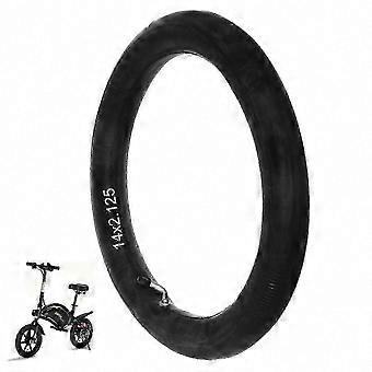 Camera d'aria per bicicletta 14 x 2,125 pollici con valvola angolata, compatibile con bici senza pedali, bici pieghevoli e passeggini, colore nero.