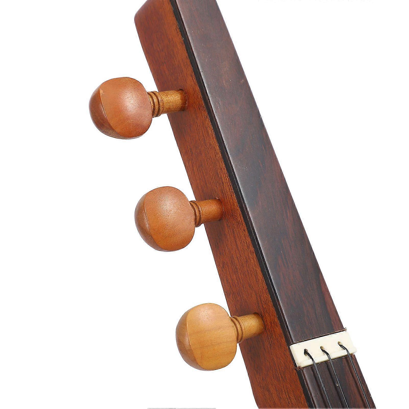 Dulcimer Guitar Spruce and Mahogany 3 String Portable Dulcimer for Practice Performance