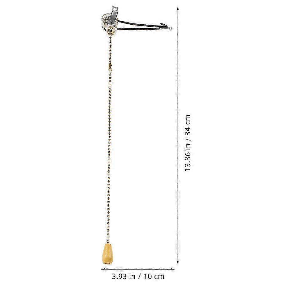 2 Pcs Iron Ceiling Fan Pull Chain Switch Replacement Kit compatible with Light and Fan Lamp with Decorative Pulls