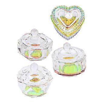 Nail Art Liquid Cup Glass Bowl for Acrylic Liquid 8Pcs