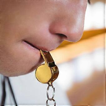 2pcs Whistle avec Lanyard Acier inoxydable Cheering Whistle Hanging Whistle