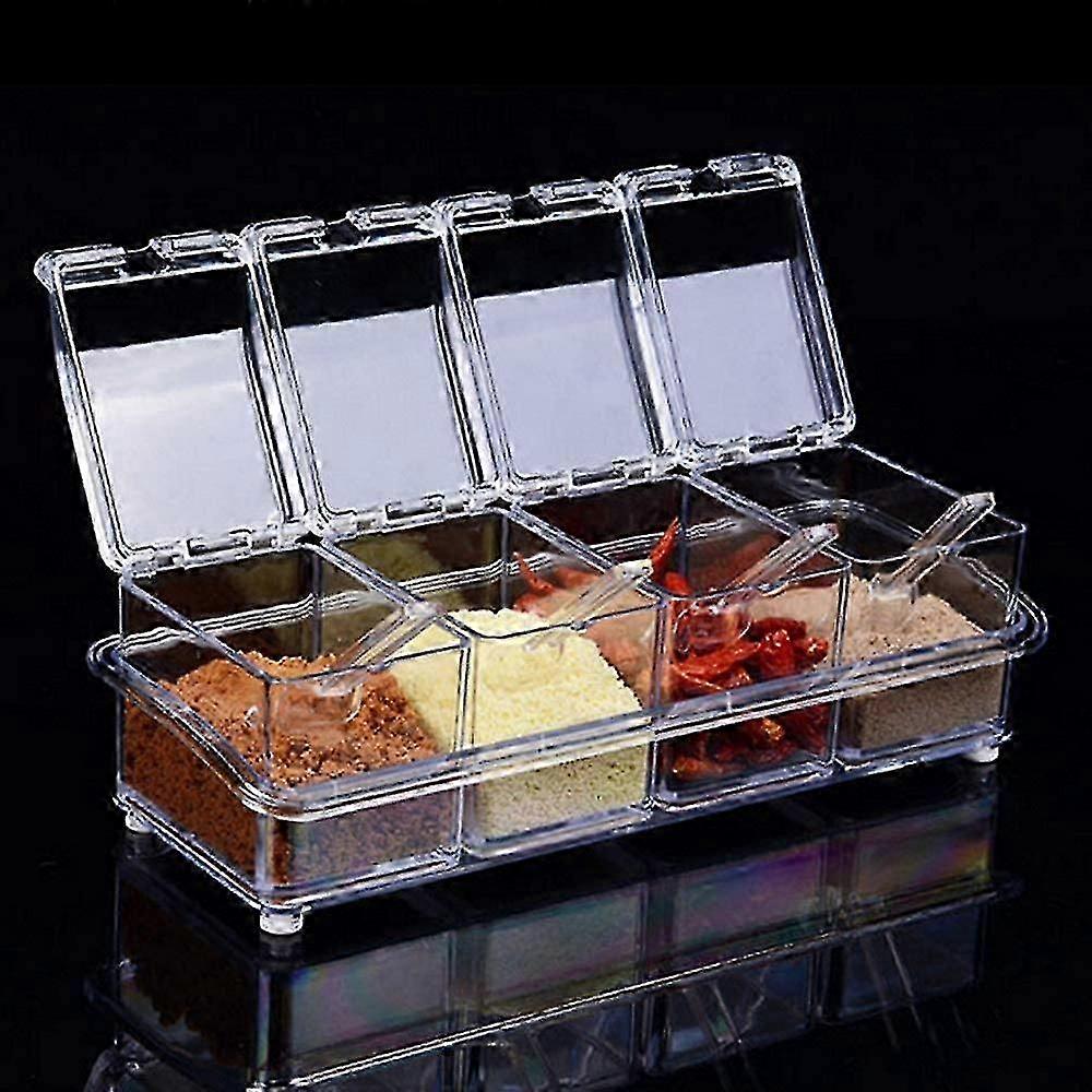 Easy-Clean Transparent Spice Container Set