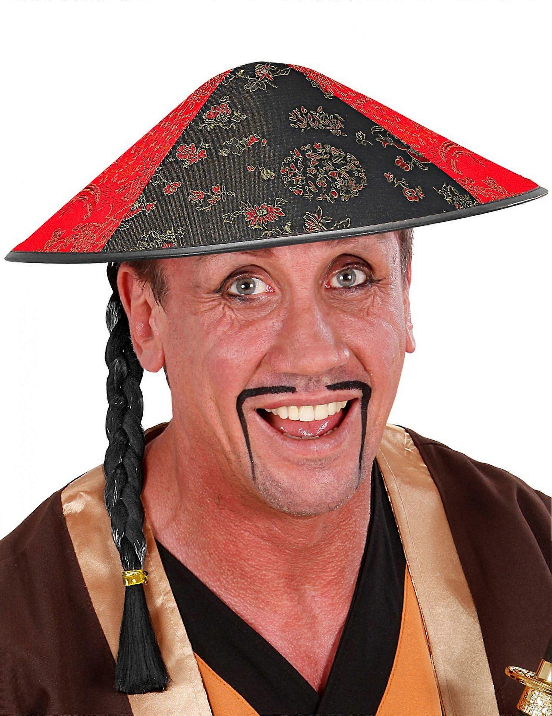 Chinese hat with black braid