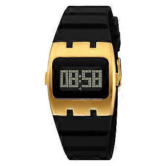 SKMEI Herrklocka 2415, fyrkantig LED-display, väckarfunktion, datumvisning, elektronisk, multifunktionell, populär, modern, silikonarmband, digital klocka.