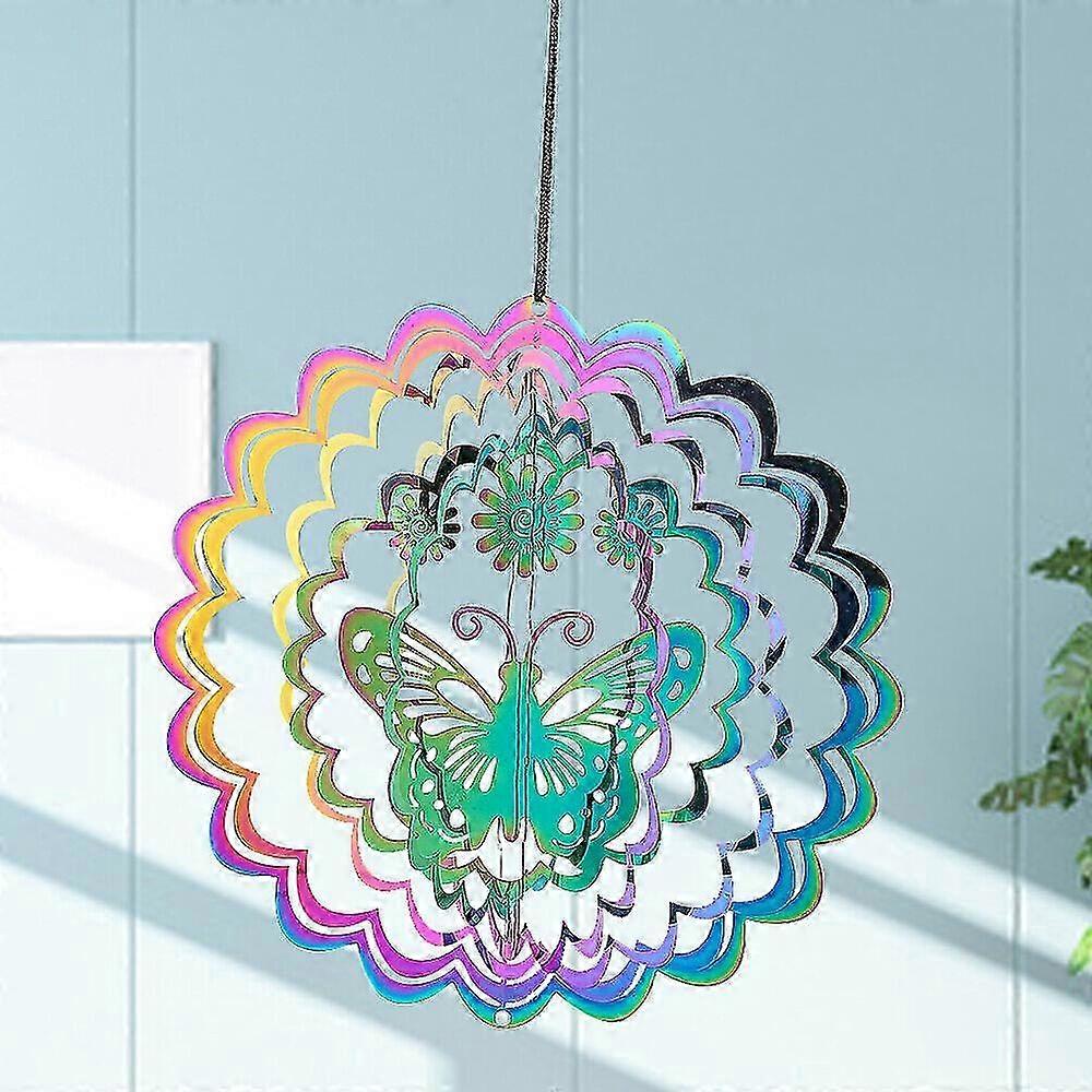 Kinetic Butterfly Rotating Wind Art
