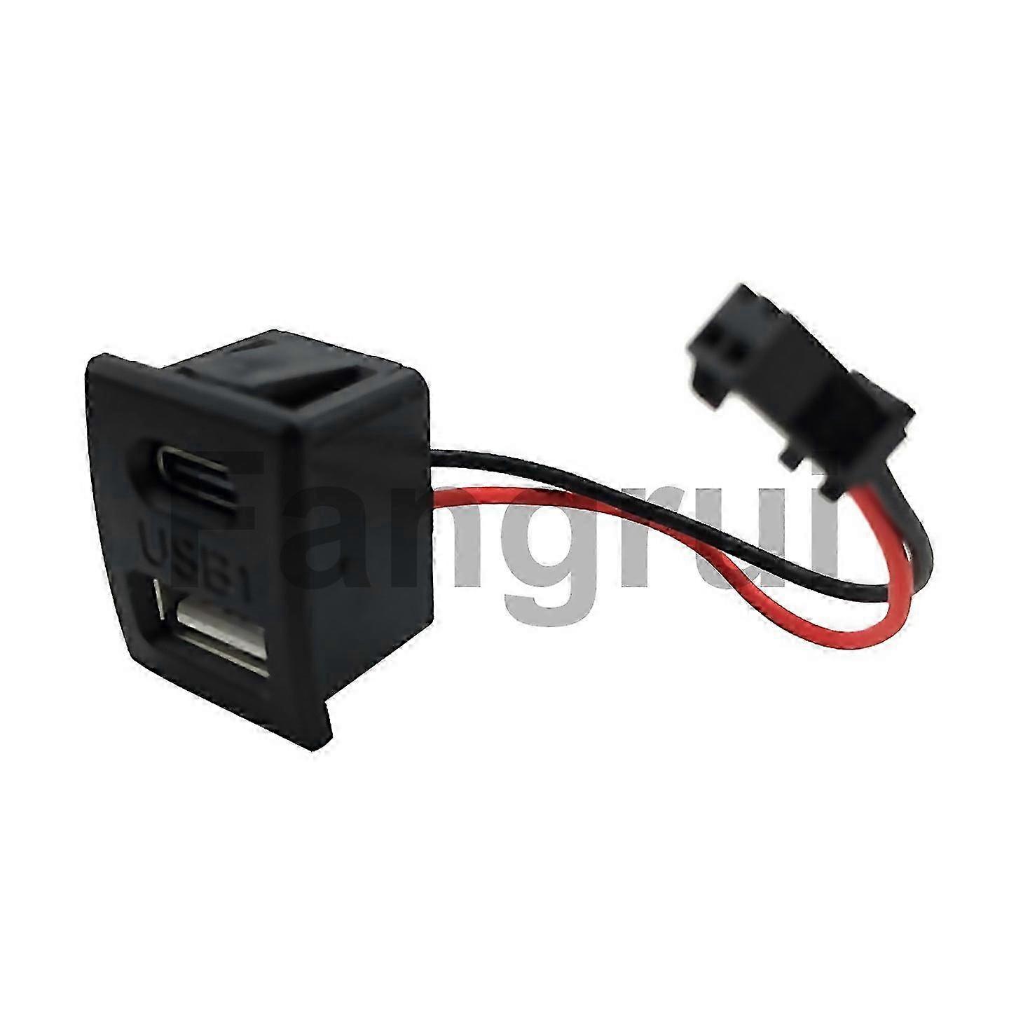 Dual USB Female Socket Type-C And A