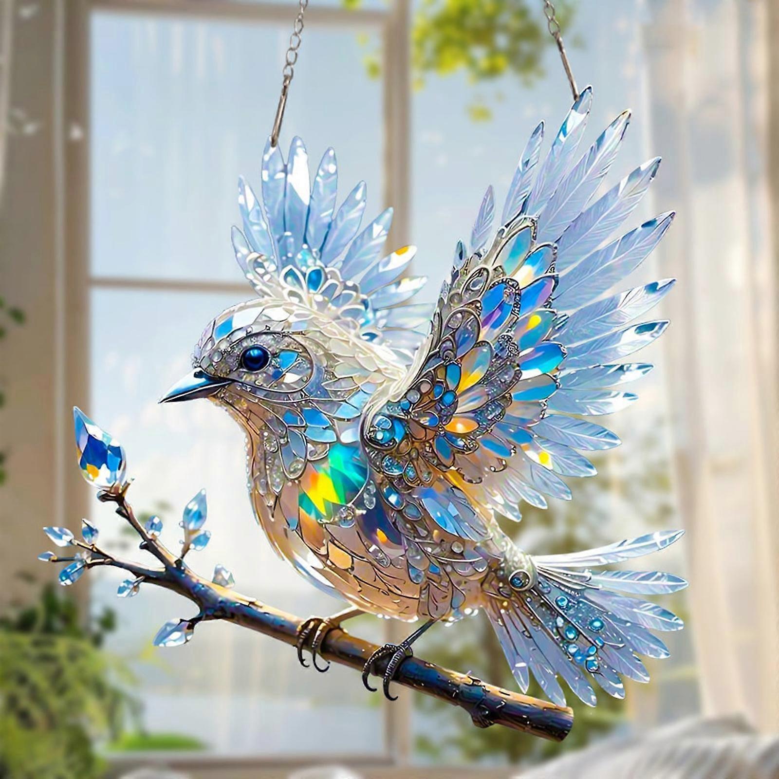 Sky Bluebird Acrylic Window Ornament