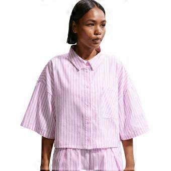 Nike Womens/Ladies Stripe Poplin Short-Sleeved Shirt