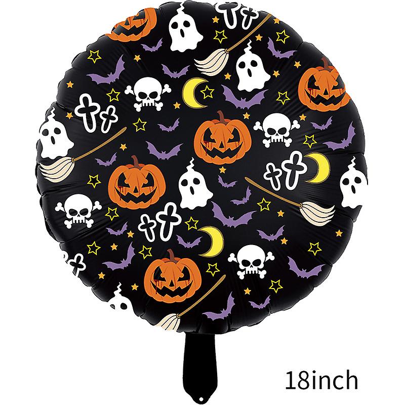 20pcs Halloween Theme Party Kids Toys Arrangement Skeleton Alien Cartoon Balloon Style07