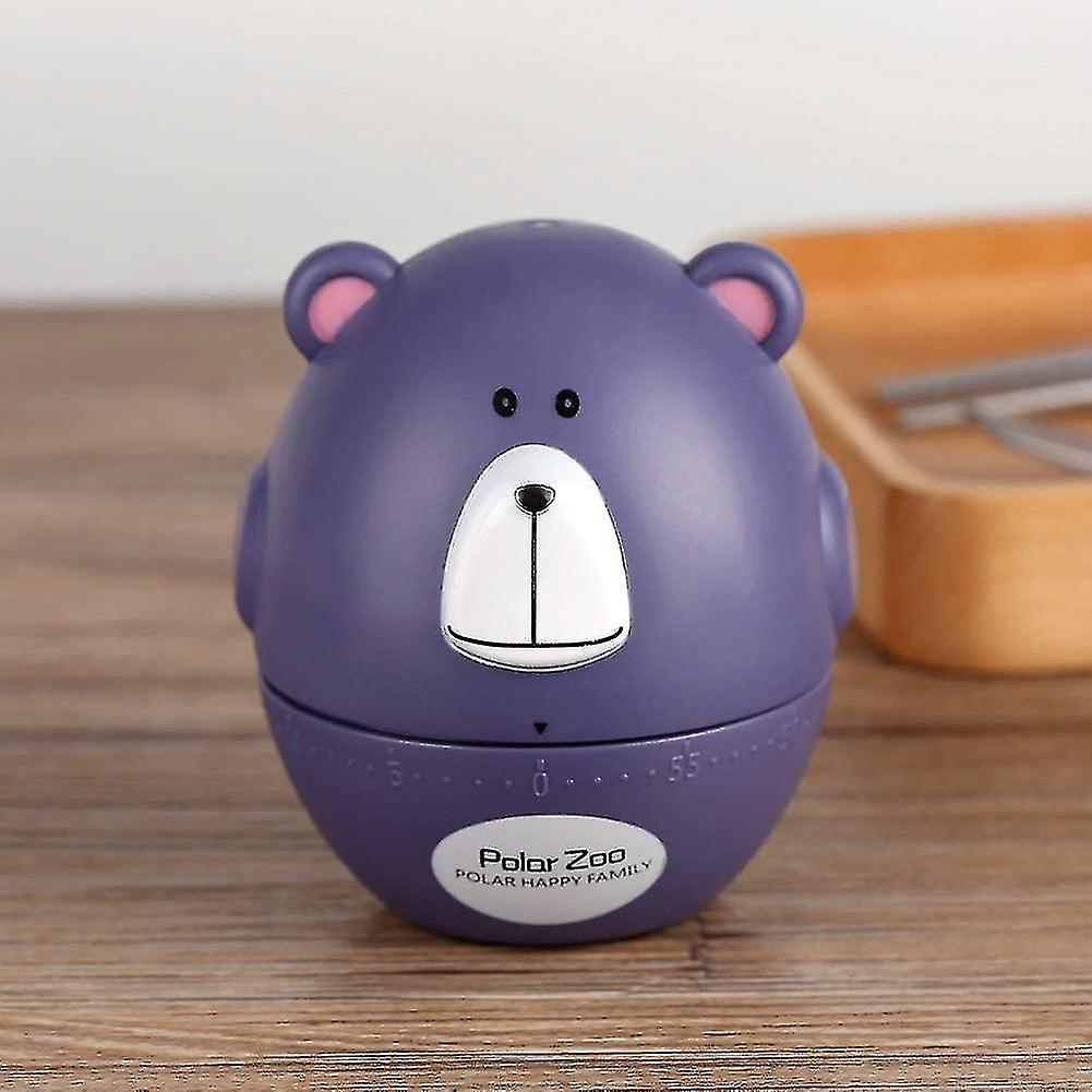 Pxcl Student 55 Minute Cute Plastic Mechanical Kitchen Timer, Purple